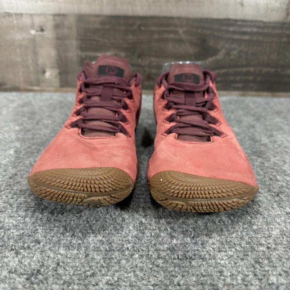 Merrell Vapor Glove 3 Luna Leather Womens 9 Barefoot Shoes Red Vibram Zero Drop